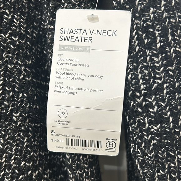 NWT Athleta Shasta V-Neck Sweater size small - Picture 3 of 5